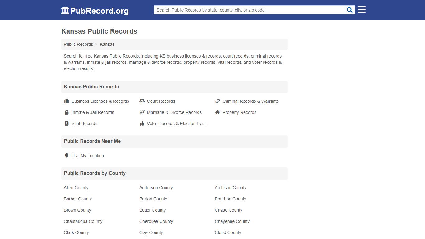 Free Kansas Public Records - PubRecord.org